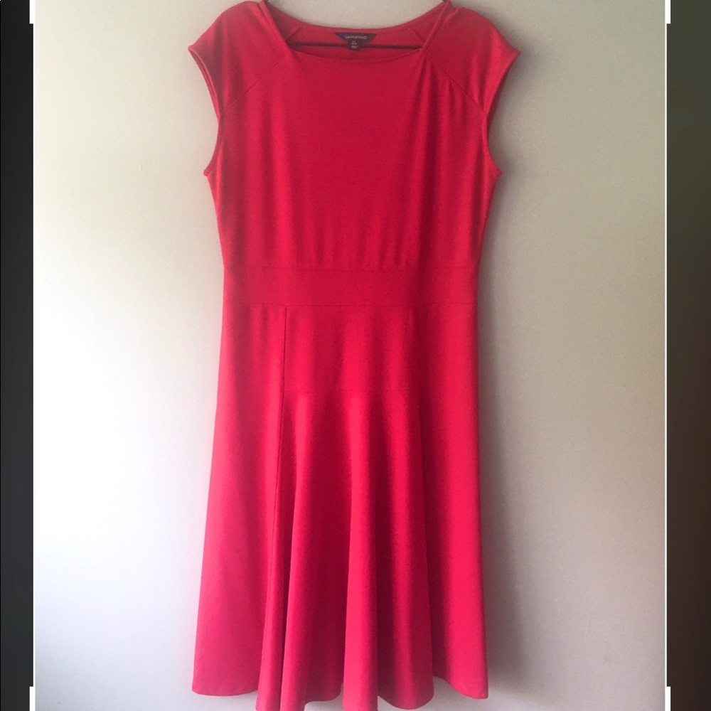 LAND’S END raspberry knit dress